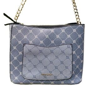 Nine West Blue Shoulder Bag with Chain Strap